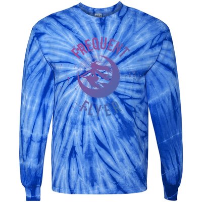 Frequent Flyer Witch Pagan Wicca Funny Gift Tie-Dye Long Sleeve Shirt