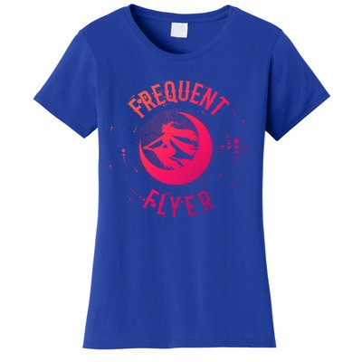 Frequent Flyer Witch Pagan Wicca Funny Gift Women's T-Shirt