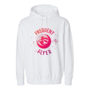 Frequent Flyer Witch Pagan Wicca Funny Gift Garment-Dyed Fleece Hoodie