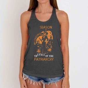 Funny Feminist Witch My Favorite Season Witches Halloween Women's Knotted Racerback Tank