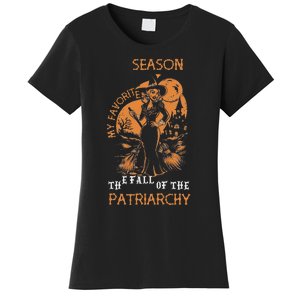 Funny Feminist Witch My Favorite Season Witches Halloween Women's T-Shirt