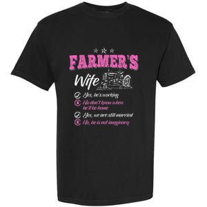 Funny Farmer  Wife of a Farmer Rancher Garment-Dyed Heavyweight T-Shirt