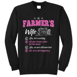 Funny Farmer  Wife of a Farmer Rancher Sweatshirt