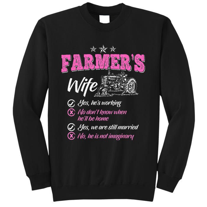 Funny Farmer  Wife of a Farmer Rancher Sweatshirt