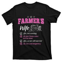 Funny Farmer  Wife of a Farmer Rancher T-Shirt