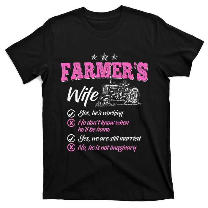 Funny Farmer  Wife of a Farmer Rancher T-Shirt