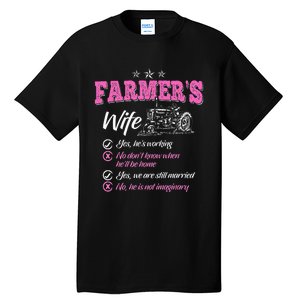 Funny Farmer  Wife of a Farmer Rancher Tall T-Shirt