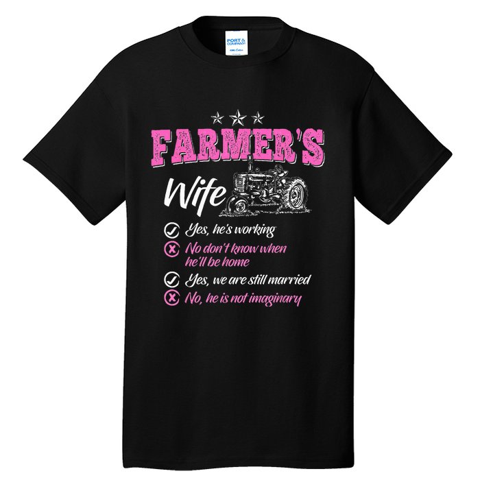 Funny Farmer  Wife of a Farmer Rancher Tall T-Shirt