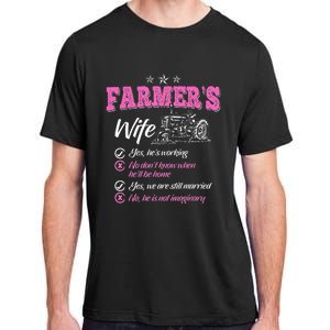 Funny Farmer  Wife of a Farmer Rancher Adult ChromaSoft Performance T-Shirt