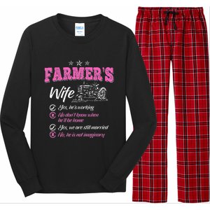 Funny Farmer  Wife of a Farmer Rancher Long Sleeve Pajama Set