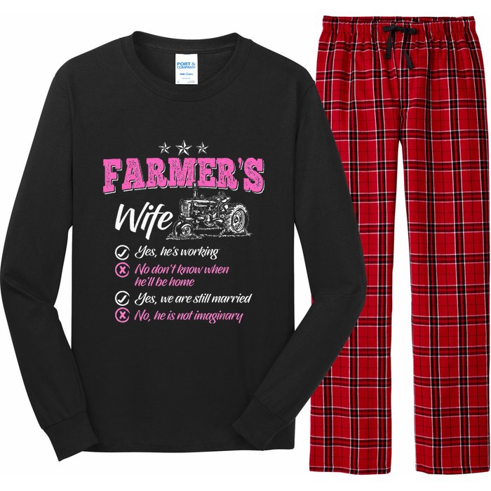 Funny Farmer  Wife of a Farmer Rancher Long Sleeve Pajama Set