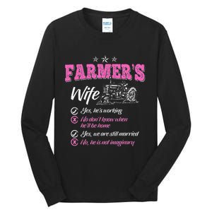 Funny Farmer  Wife of a Farmer Rancher Tall Long Sleeve T-Shirt