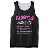 Funny Farmer  Wife of a Farmer Rancher Mesh Reversible Basketball Jersey Tank