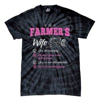 Funny Farmer  Wife of a Farmer Rancher Tie-Dye T-Shirt