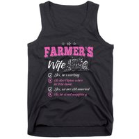 Funny Farmer  Wife of a Farmer Rancher Tank Top