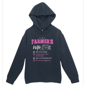 Funny Farmer  Wife of a Farmer Rancher Urban Pullover Hoodie