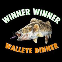 Funny Fishing WINNER WINNER WALLEYE DINNER Fish Fry Cooling Performance Crew T-Shirt