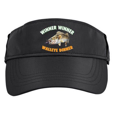Funny Fishing WINNER WINNER WALLEYE DINNER Fish Fry Adult Drive Performance Visor