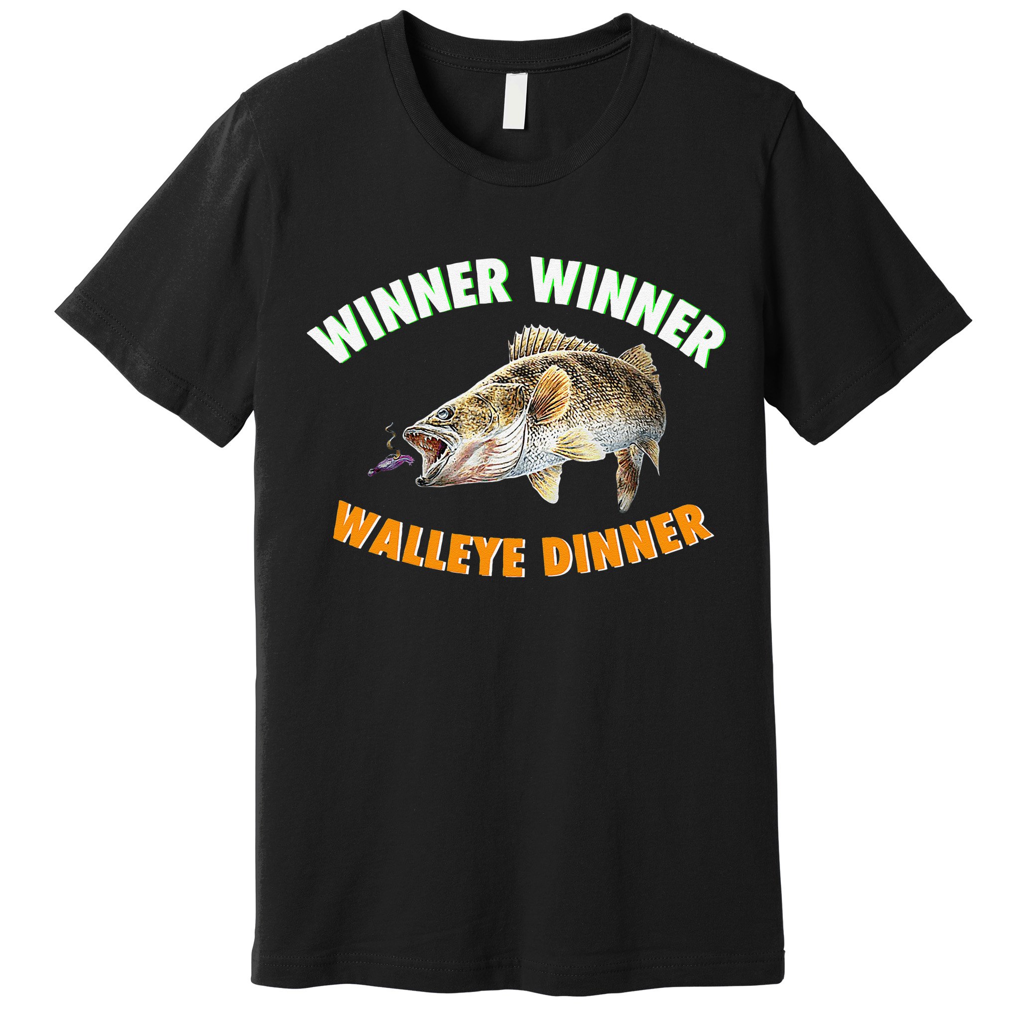 Funny Fishing WINNER WINNER WALLEYE DINNER Fish Fry Premium T-Shirt