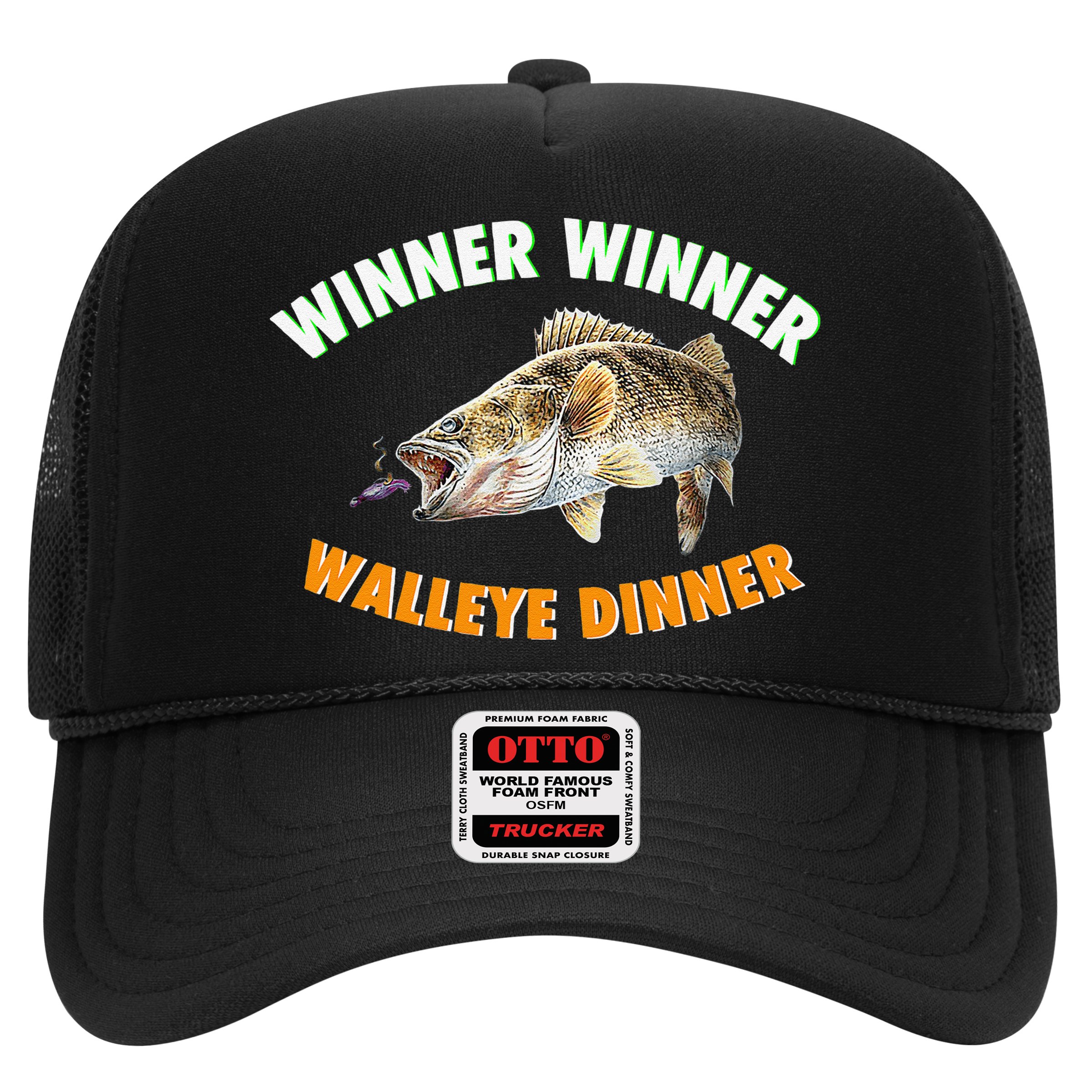 Funny Fishing WINNER WINNER WALLEYE DINNER Fish Fry Hat
