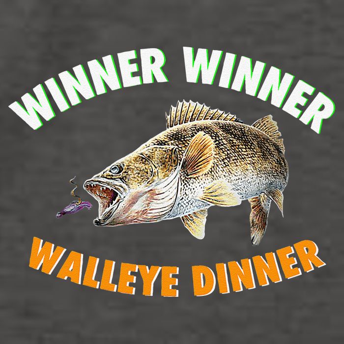 Funny Fishing WINNER WINNER WALLEYE DINNER Fish Fry Vector Backpack
