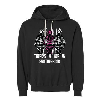 Female Firefighter Women Brotherhood Promotion Garment-Dyed Fleece Hoodie