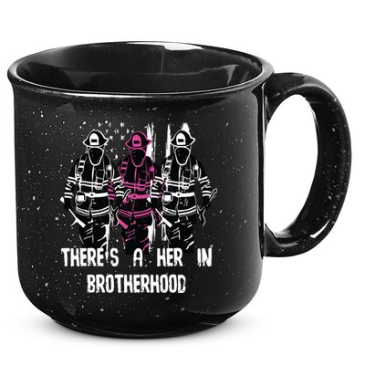 Female Firefighter Women Brotherhood Promotion 15oz Campfire Ceramic Mug