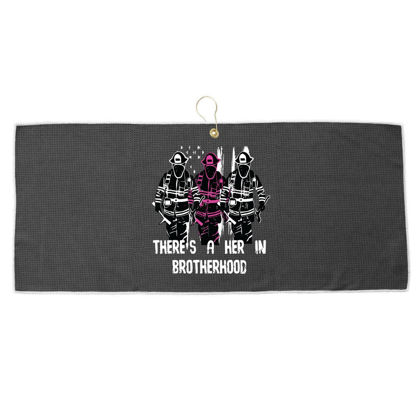Female Firefighter Women Brotherhood Promotion Large Microfiber Waffle Golf Towel