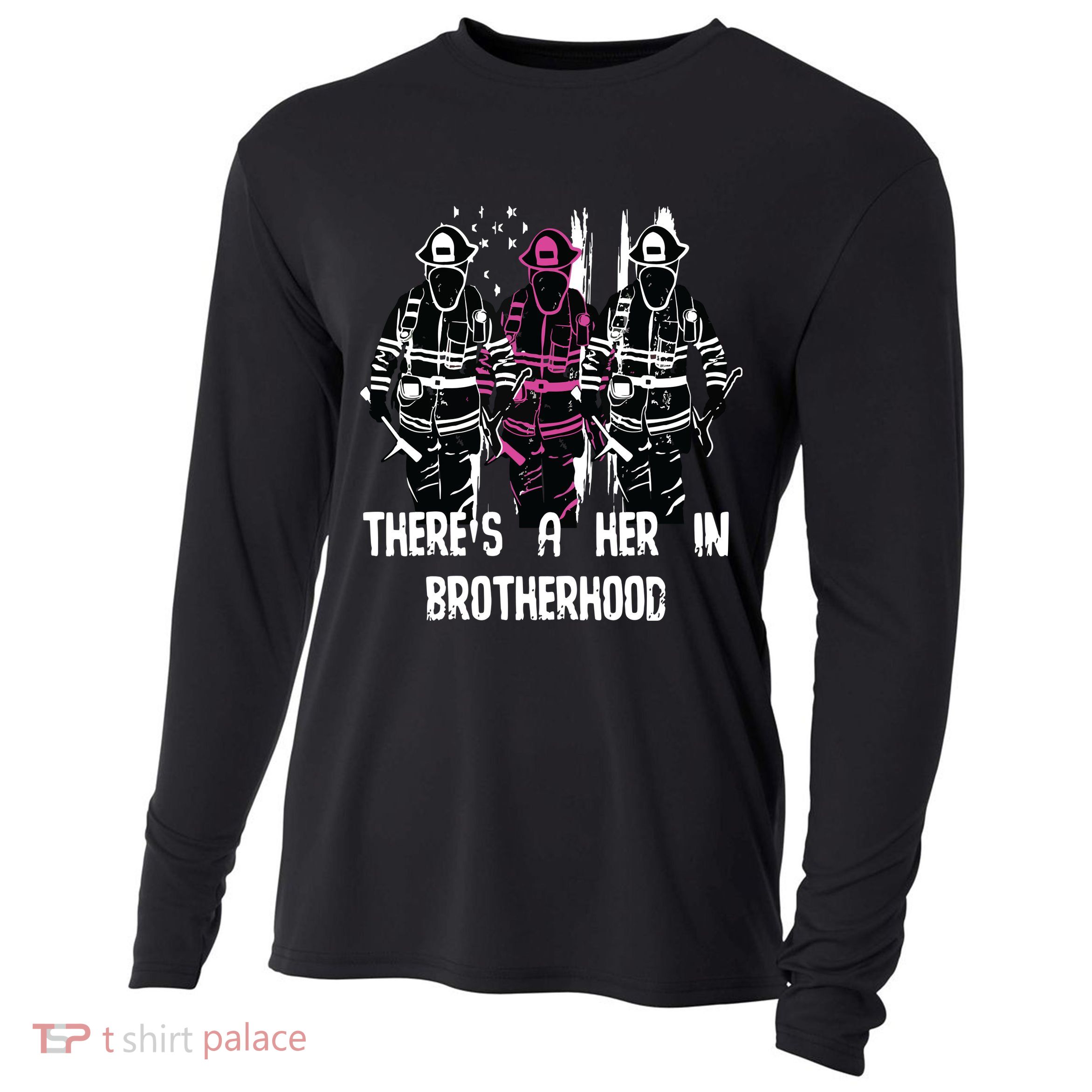 Female Firefighter Women Brotherhood Promotion Cooling Performance Long Sleeve Crew
