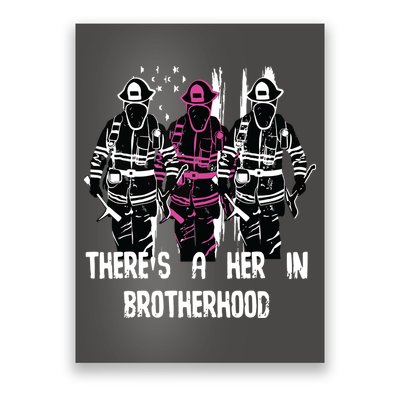 Female Firefighter Women Brotherhood Promotion Poster