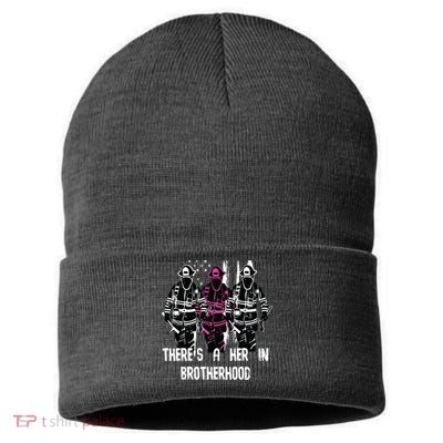 Female Firefighter Women Brotherhood Promotion Sustainable Knit Beanie