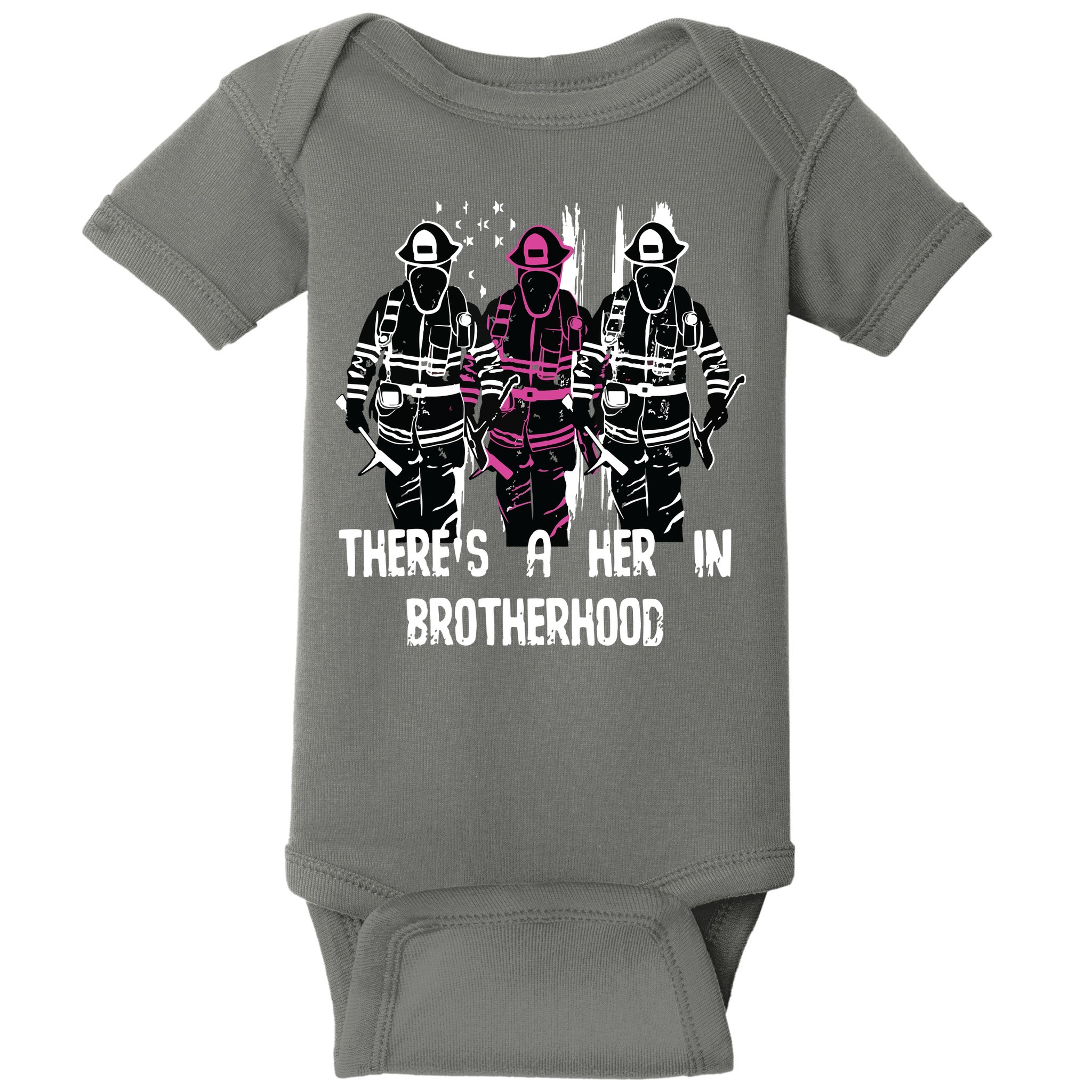 Female Firefighter Women Brotherhood Promotion Baby Bodysuit