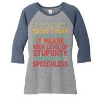 Funny For Wo Adult Dark Humor Sarcasm Novelty Women's Tri-Blend 3/4-Sleeve Raglan Shirt