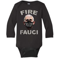 Fire Fauci Will Make Billions Off Of Your Fear Baby Long Sleeve Bodysuit