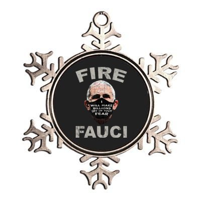 Fire Fauci Will Make Billions Off Of Your Fear Metallic Star Ornament