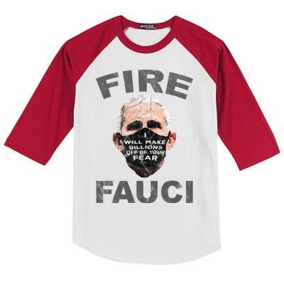 Fire Fauci Will Make Billions Off Of Your Fear Kids Colorblock Raglan Jersey