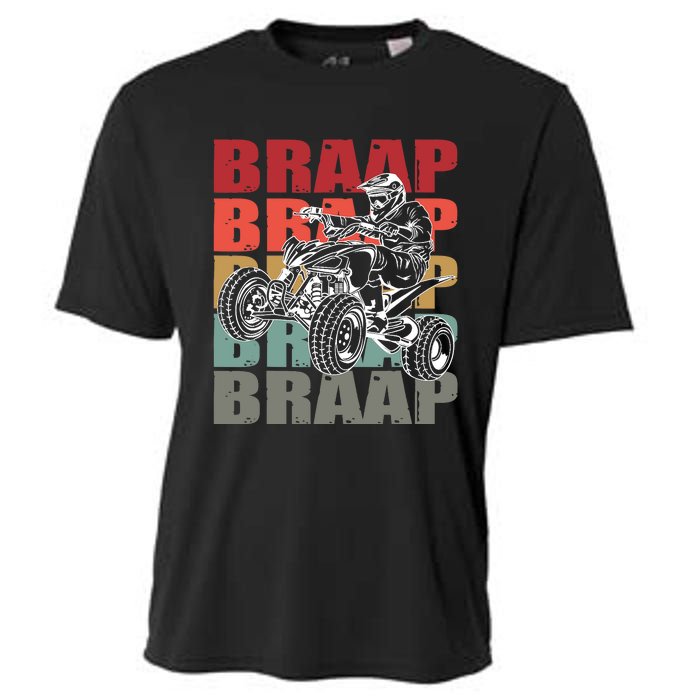 Funny Four Wheeler Quad Riding Atv Rider Racing Vintage Gift Cooling Performance Crew T-Shirt