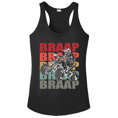 Funny Four Wheeler Quad Riding Atv Rider Racing Vintage Gift Ladies PosiCharge Competitor Racerback Tank