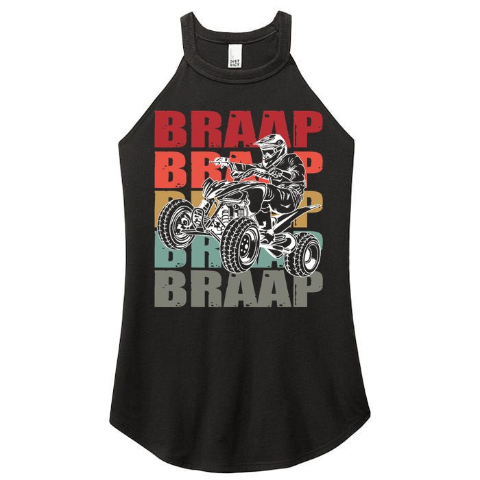 Funny Four Wheeler Quad Riding Atv Rider Racing Vintage Gift Women's Perfect Tri Rocker Tank