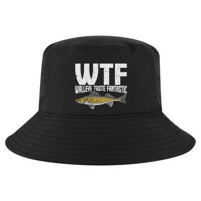 Funny Fisherman Wtf Walleye Taste Fantastic Walleye Fishing Cool Comfort Performance Bucket Hat