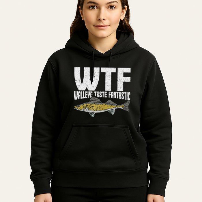 Funny Fisherman Wtf Walleye Taste Fantastic Walleye Fishing Hoodie