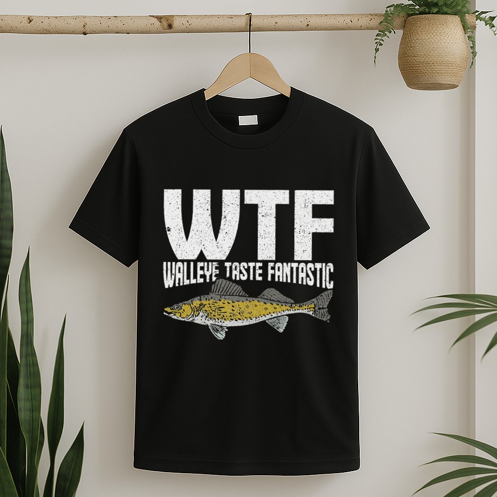 Funny Fisherman Wtf Walleye Taste Fantastic Walleye Fishing T-Shirt