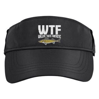 Funny Fisherman Wtf Walleye Taste Fantastic Walleye Fishing Adult Drive Performance Visor