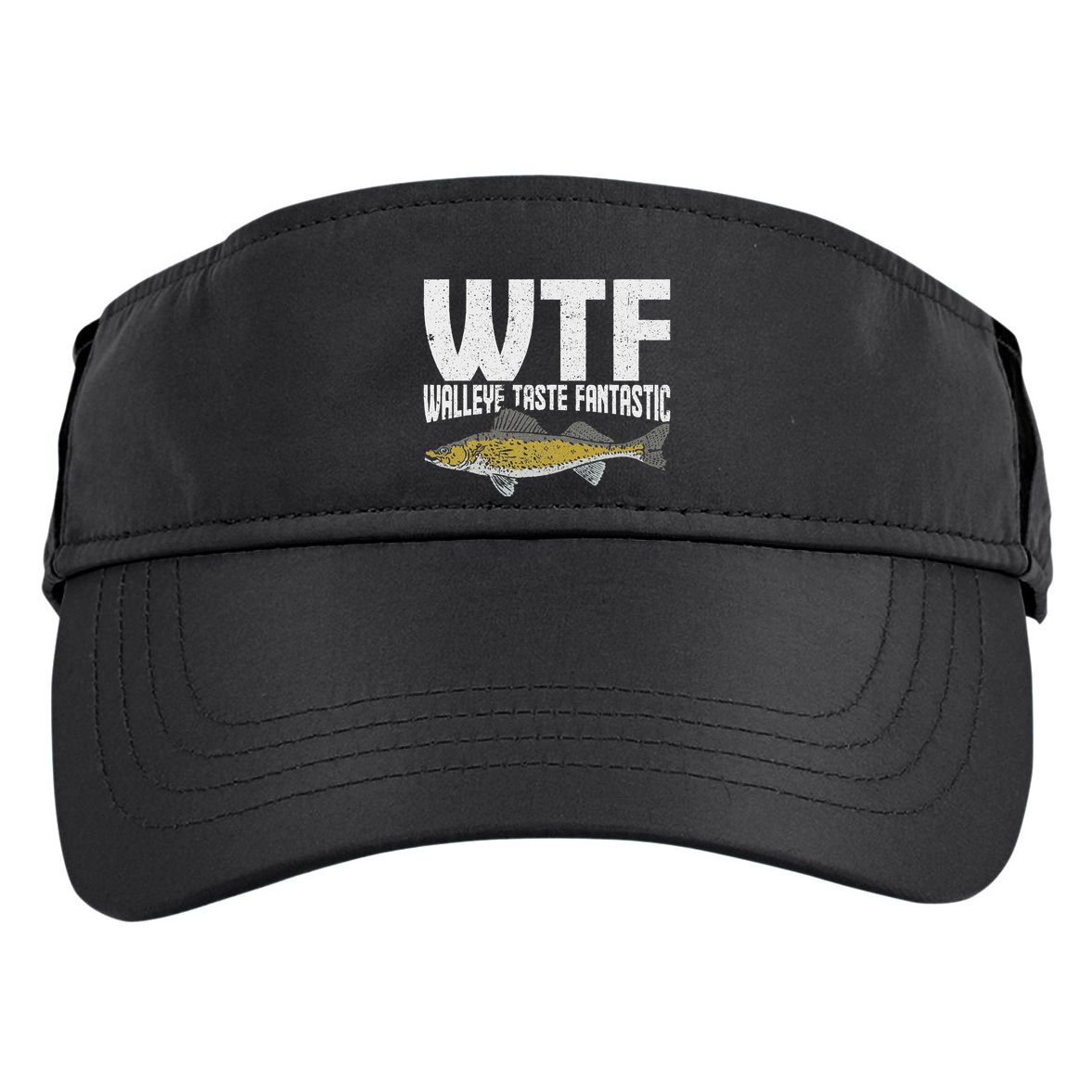 Funny Fisherman Wtf Walleye Taste Fantastic Walleye Fishing Adult Drive Performance Visor