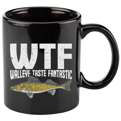 Funny Fisherman Wtf Walleye Taste Fantastic Walleye Fishing 11oz C Handle Ceramic Mug