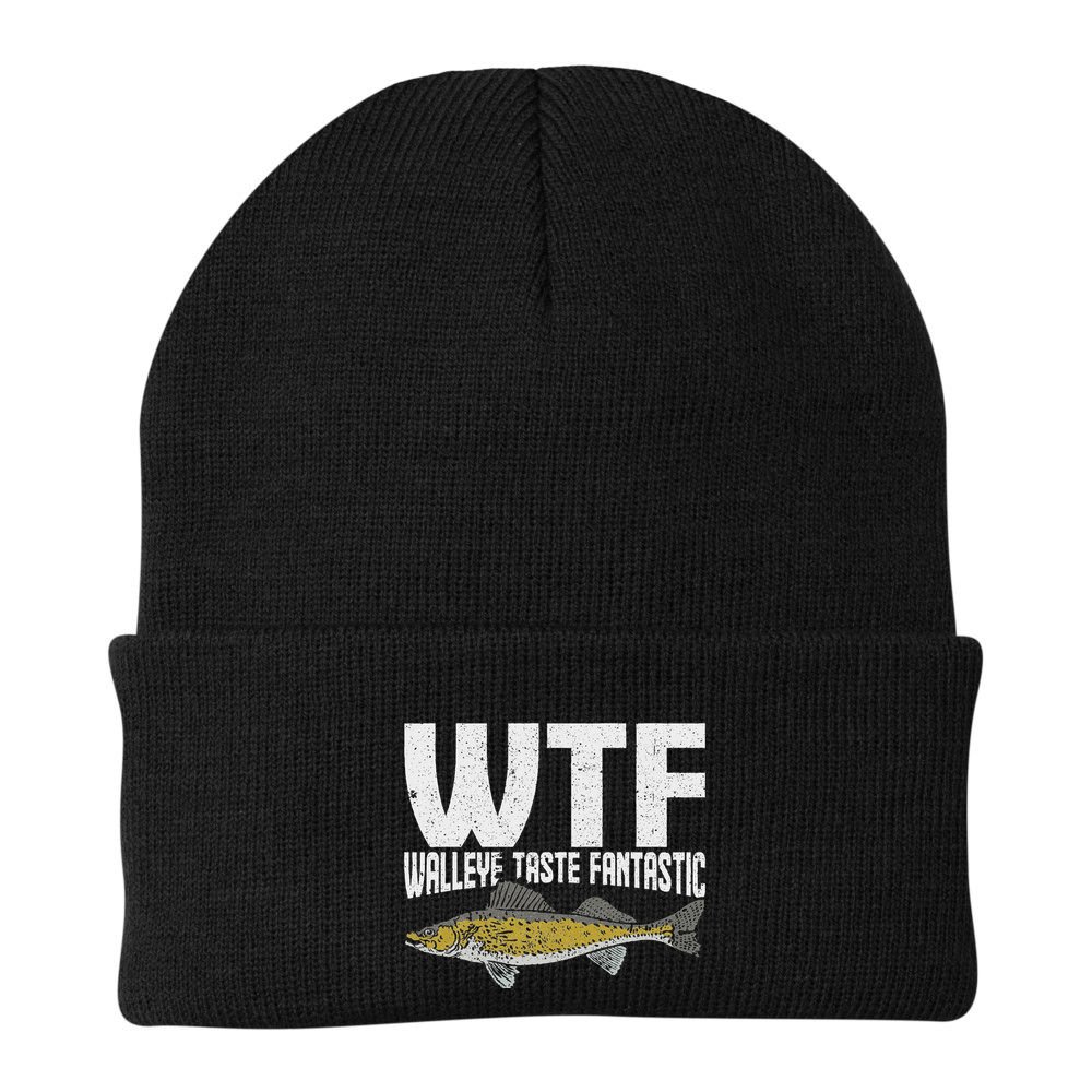 Funny Fisherman Wtf Walleye Taste Fantastic Walleye Fishing Beanie