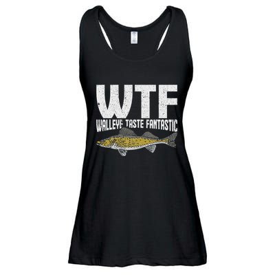 Funny Fisherman Wtf Walleye Taste Fantastic Walleye Fishing Ladies Essential Flowy Tank
