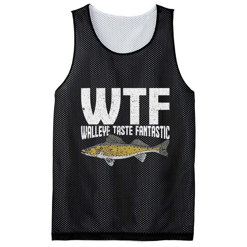 Funny Fisherman Wtf Walleye Taste Fantastic Walleye Fishing Mesh Reversible Basketball Jersey Tank