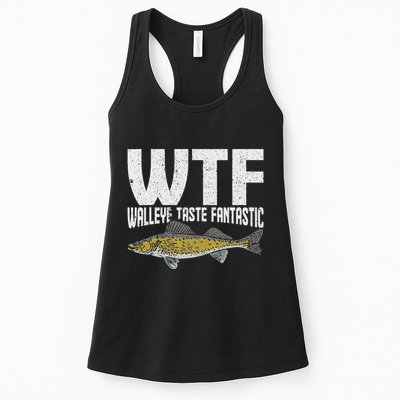 Funny Fisherman Wtf Walleye Taste Fantastic Walleye Fishing Womens Tank Top