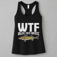 Funny Fisherman Wtf Walleye Taste Fantastic Walleye Fishing Womens Tank Top